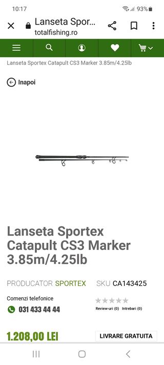 Sportex catapult cs3 marker 3,85m 4,25lbs 