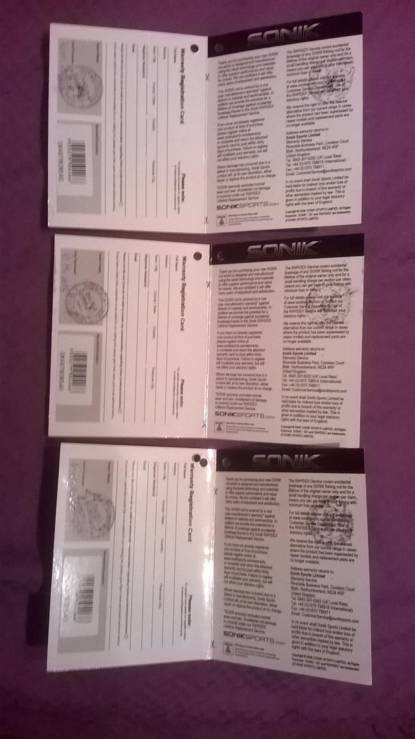  - certificate de garantie.