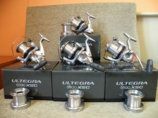 Vand 4 mulinete de pescuit la crap/feeder Shimano Ultegra 5500 X