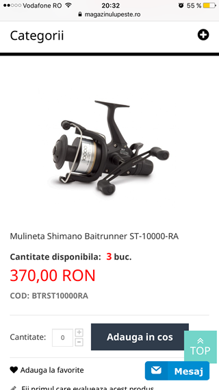 Shimano baitrunner st 1000 ra