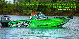Promo barci FishPro cu motoare Yamaha si sonare Helix