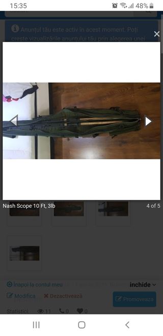 2 lansete Nash scope 10ft ,3lb
