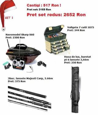 Set Navomodel+Valigeta+Husa+3 lansete3,6m