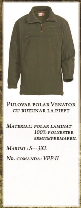 Pulover Polar Venator cu Buzunar la piept