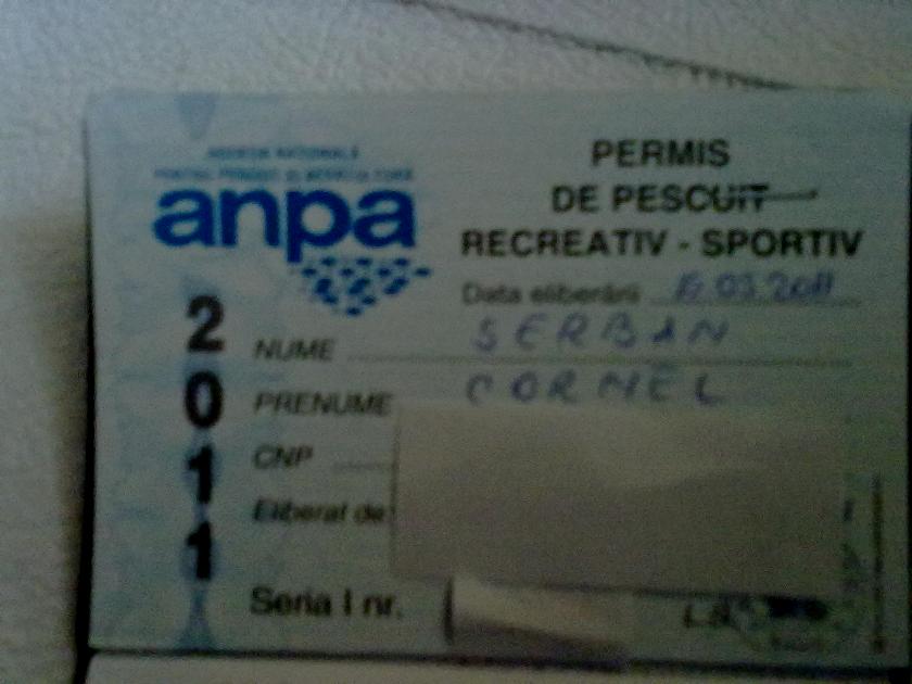 Certitudinea ca sunt un pescar sportiv conform legii organice care reglementeaza pescuitul sportiv prin Agentiile statului si nu prin cooperativa FNPSR