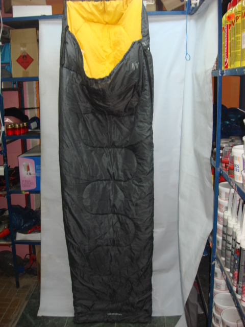 28. Sac de dormit geologic gri cu captuseala galbena 1,90m = 50lei