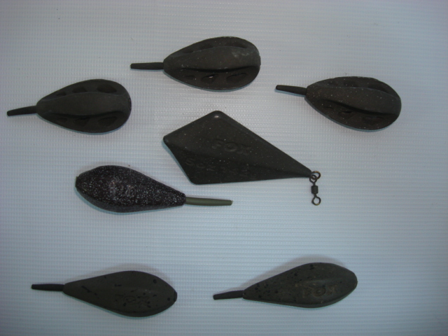 51. 7 plumbi fox( 2buc. horizon inline 121gr, 1buc. horizon inline 110gr, 1buc. elevator 142gr, 3buc. paste inline ) = 7 x 5lei