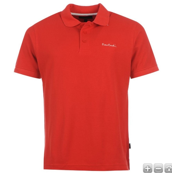 Pierre Cardin Plain Polo Shirt Mens - Rosu.jpg