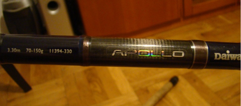 Lanseta Daiwa Apollo Telescopica , 3,3 m150 gr,inele foarte usoare din titan, maner de pluta
