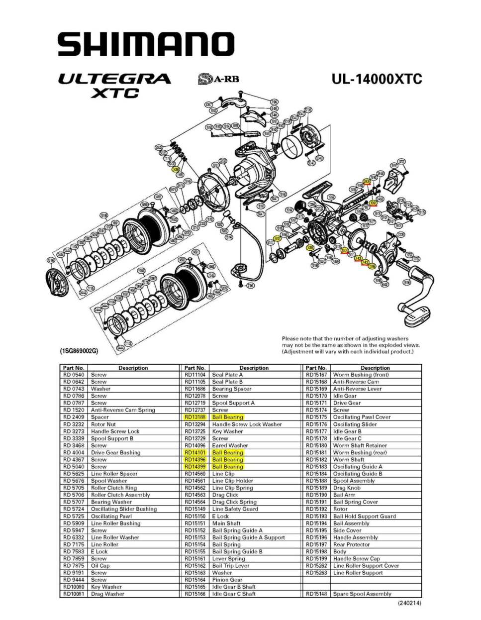 Schema Ultegra 14000 XTC